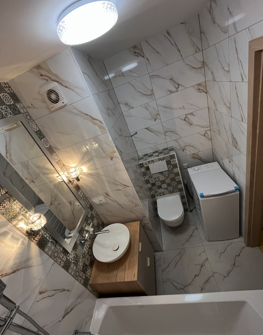 Wykończenie łazienki Rubinkowo Toruń - eleganckie rozwiązania sanitarne K&S Budownictwo