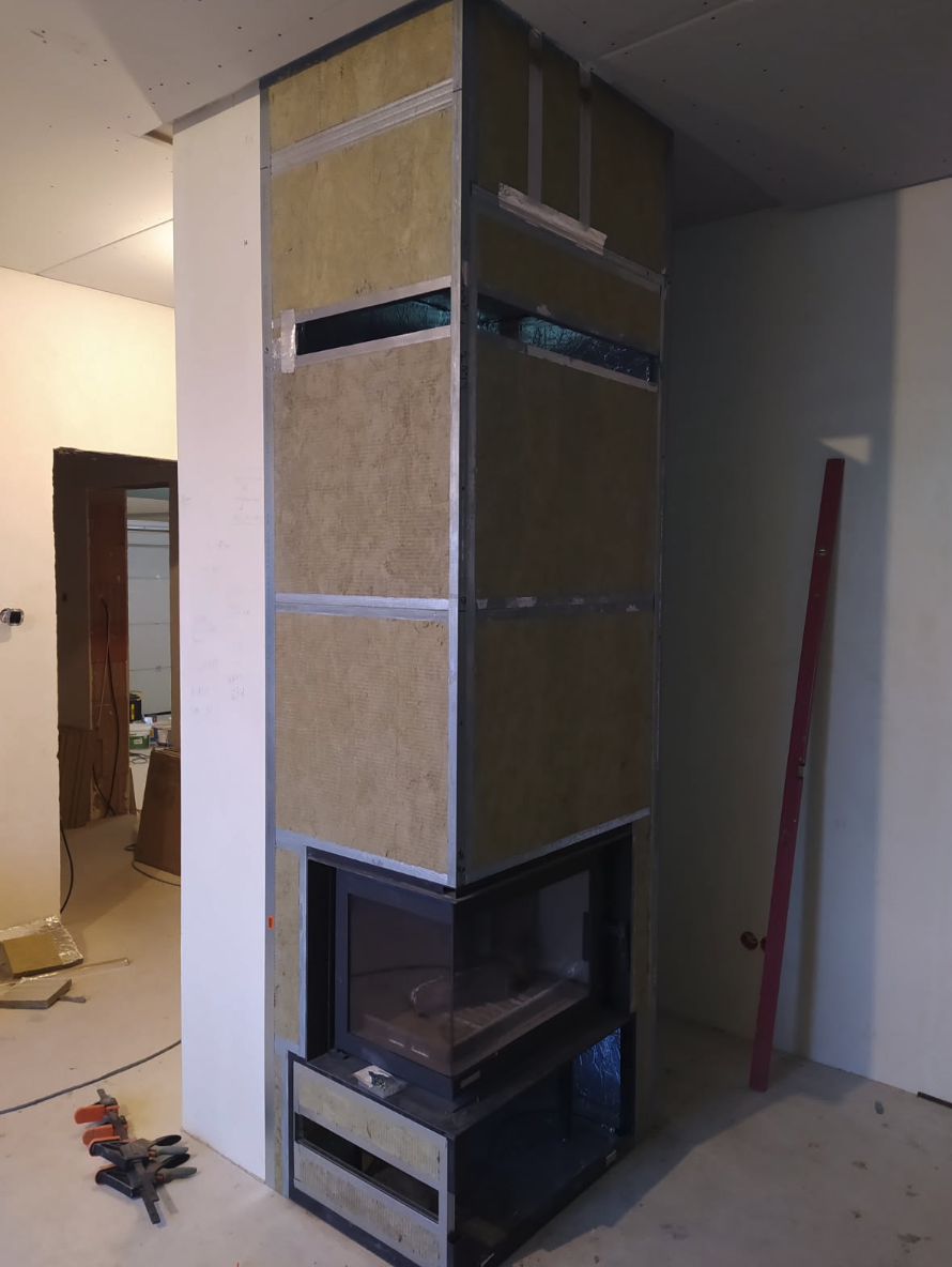 Zabudowa kominka Toruń - projekt i wykonanie obudowy kominka K&S Budownictwo